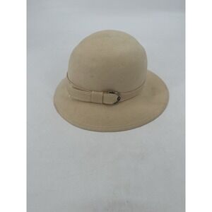 Vintage Adolfo II Saks Fifth Vintage Wool Wide Buckle Hat 735 Union Made